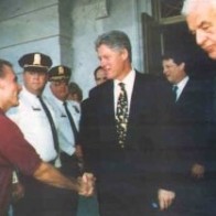 fs, Deputy Chief Frank Shelton, Sr & Pres Bill Clinton, VP Gore, Speaker Foley